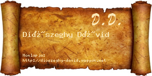 Diószeghy Dávid névjegykártya